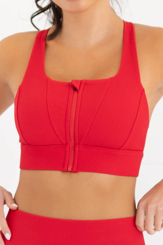 Ribbed High Support Bra