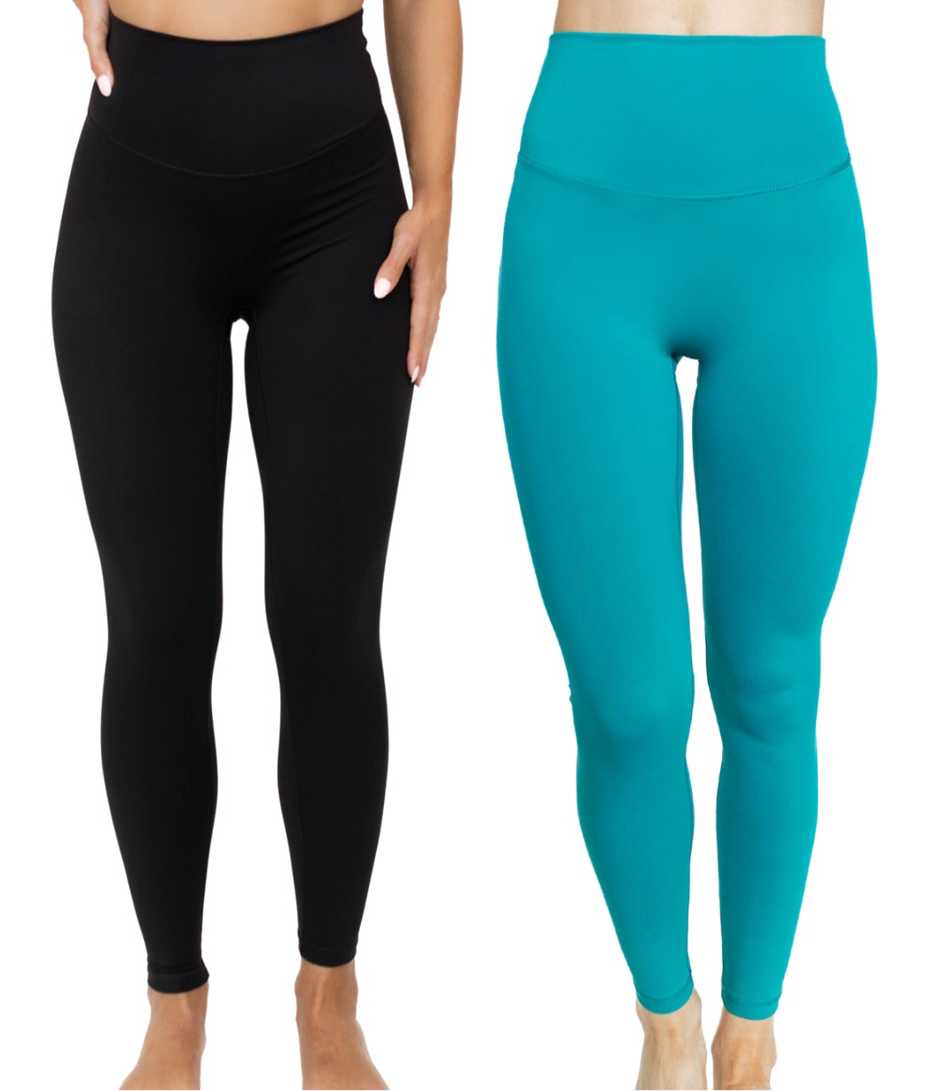 Midnight Black & Deep Lake Leggings
