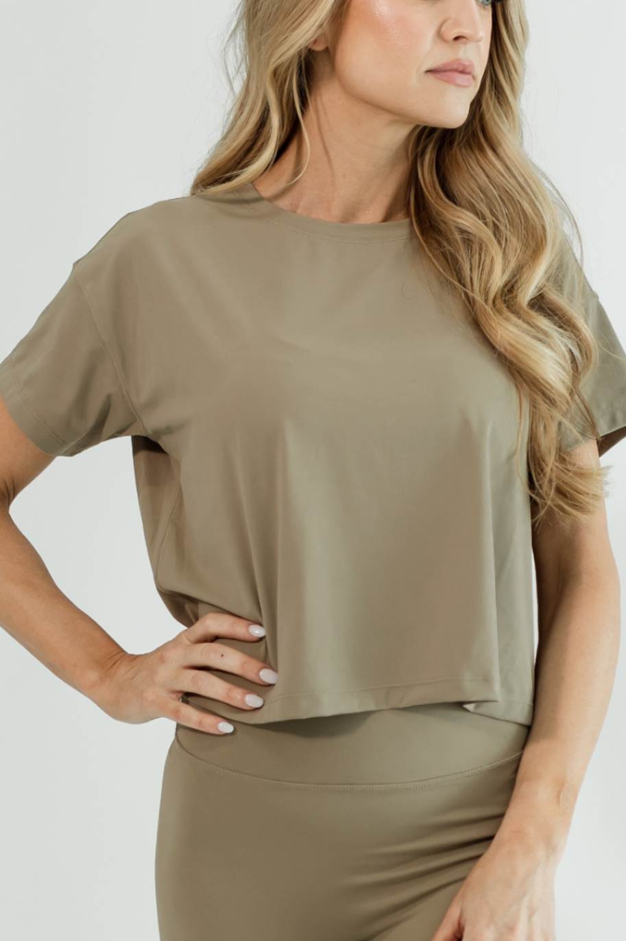 Cropped Workout Tee: Flight Tee