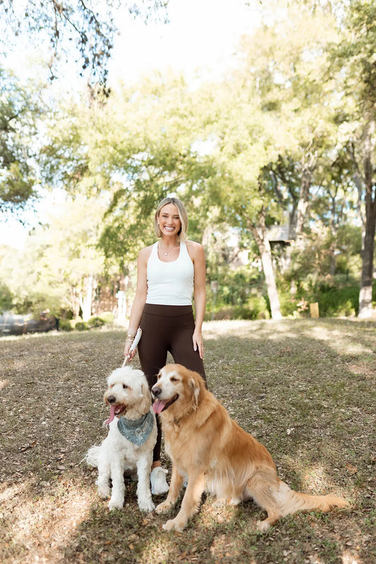 Volare X Reese + Murphy White Tank & Cocoa Leggings