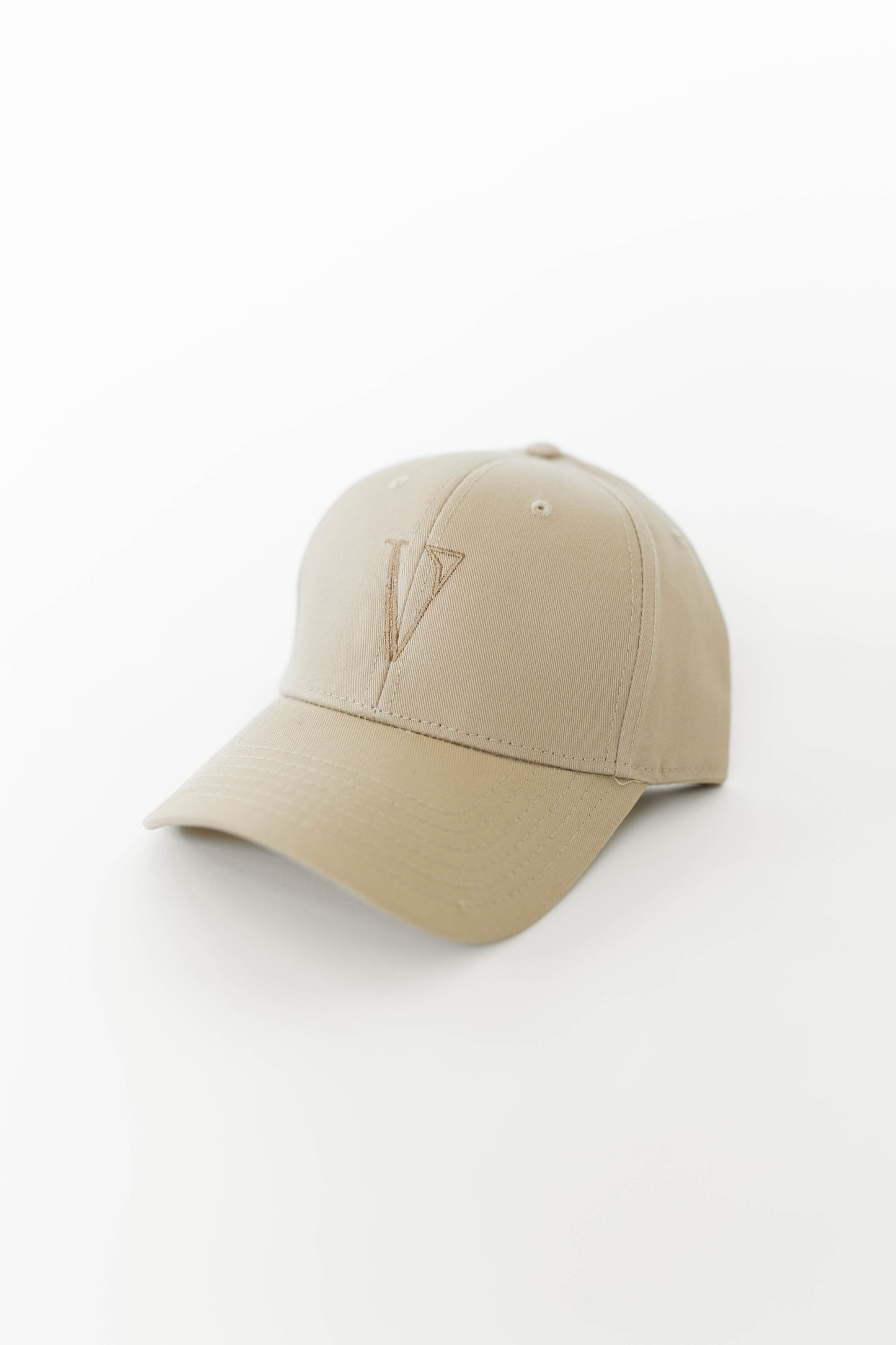 Khaki Tan Baseball Cap Women's Hat Side-View