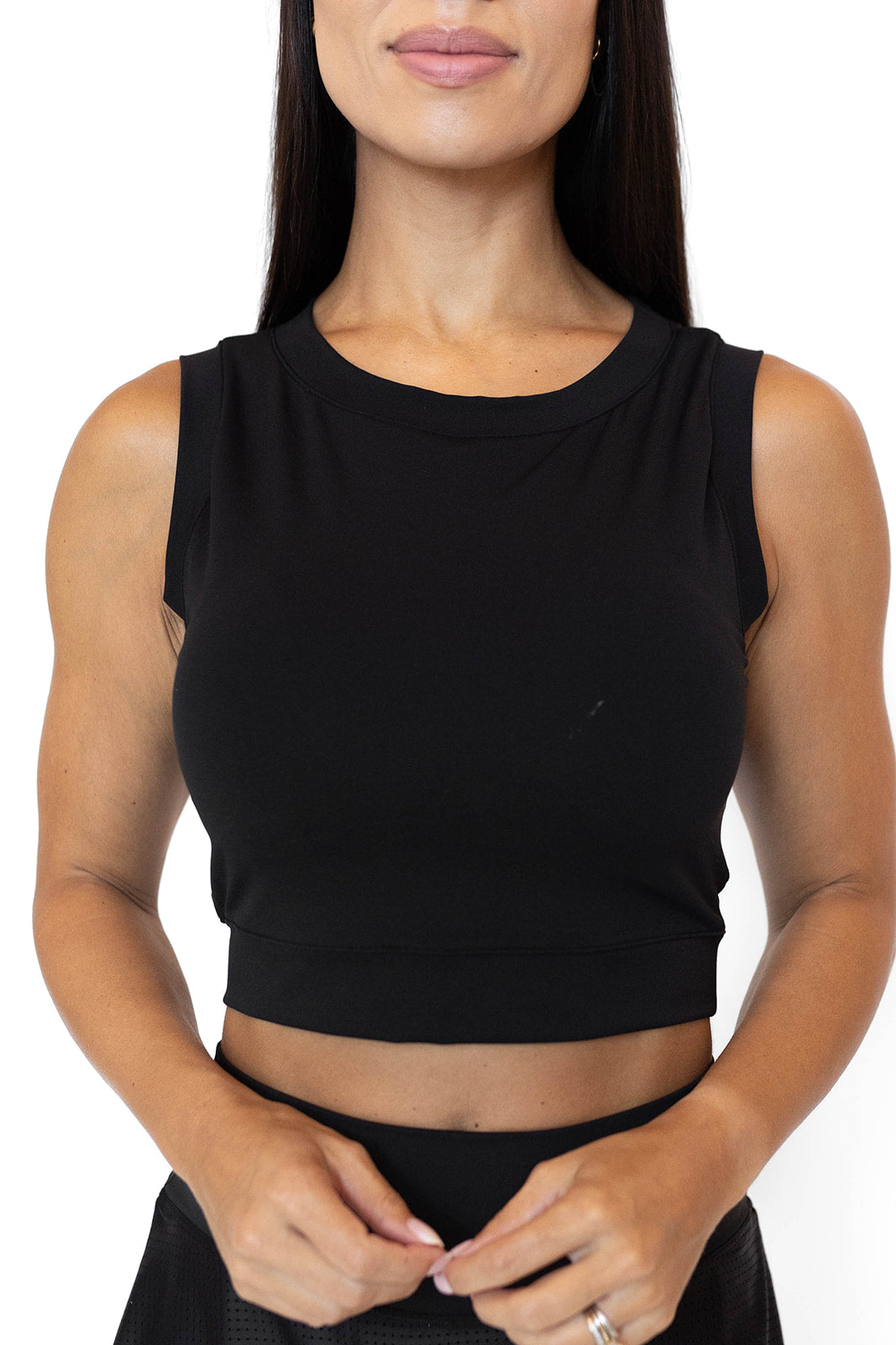 Never Miss Mesh Cropped Tank