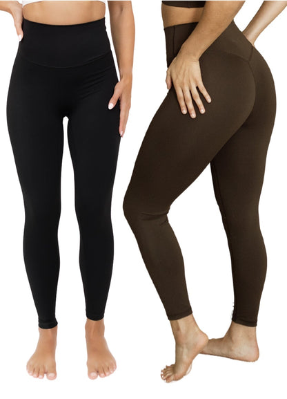 Midnight Black and Cocoa Volare Legging